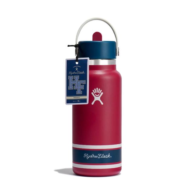 32 oz Wide Mouth with Flex Straw Cap - Campus Red