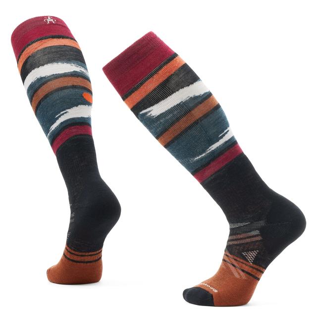 Unisex Ski Midnight Ski Pattern Over The Calf Socks