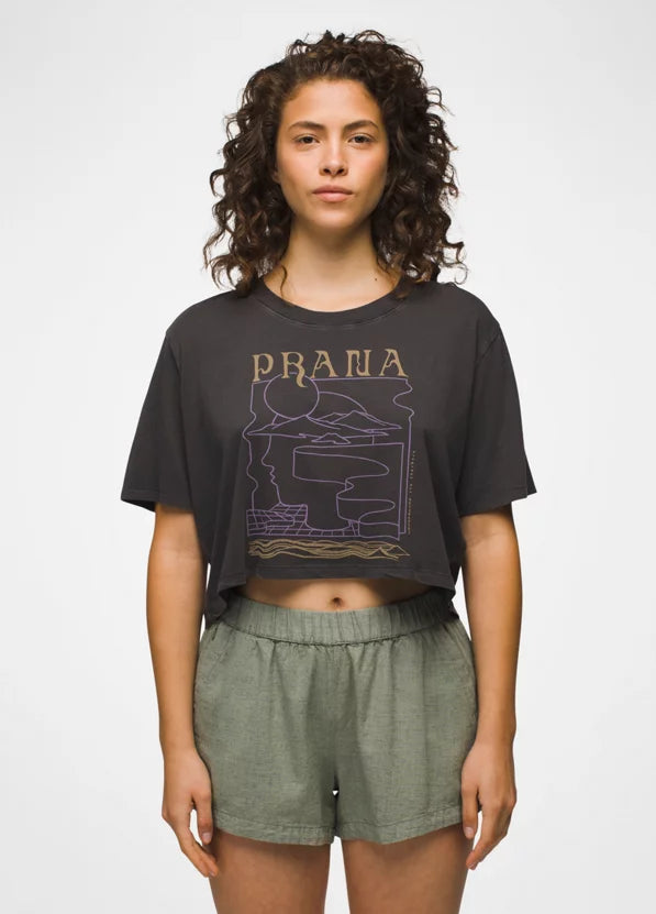 Women's Everyday Vintage-Washed Graphic Crop Tee