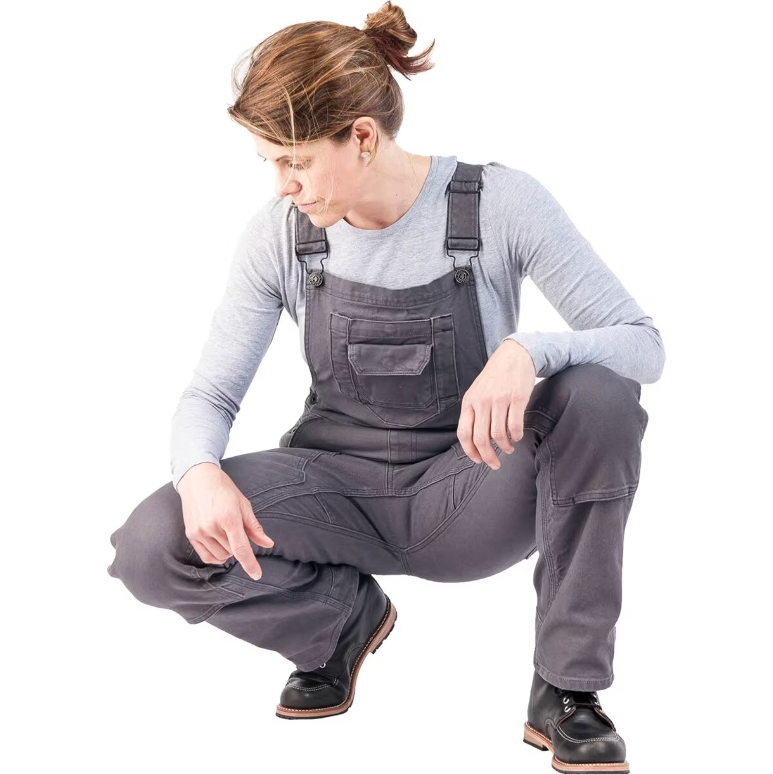 Freshley Overalls (Dark Grey Canvas)