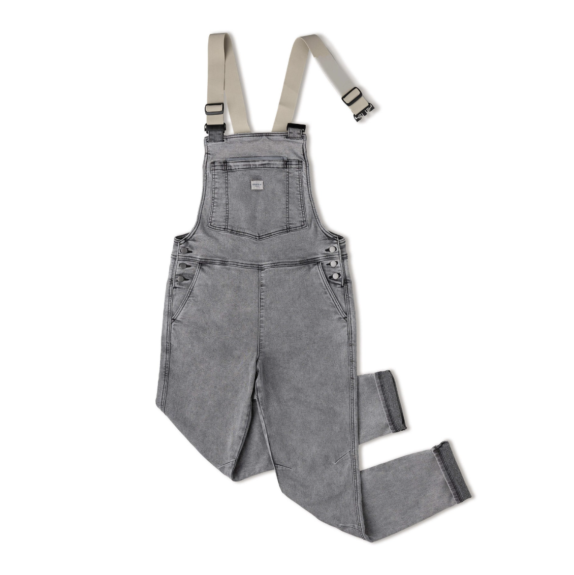 Women's White Acid Overalls