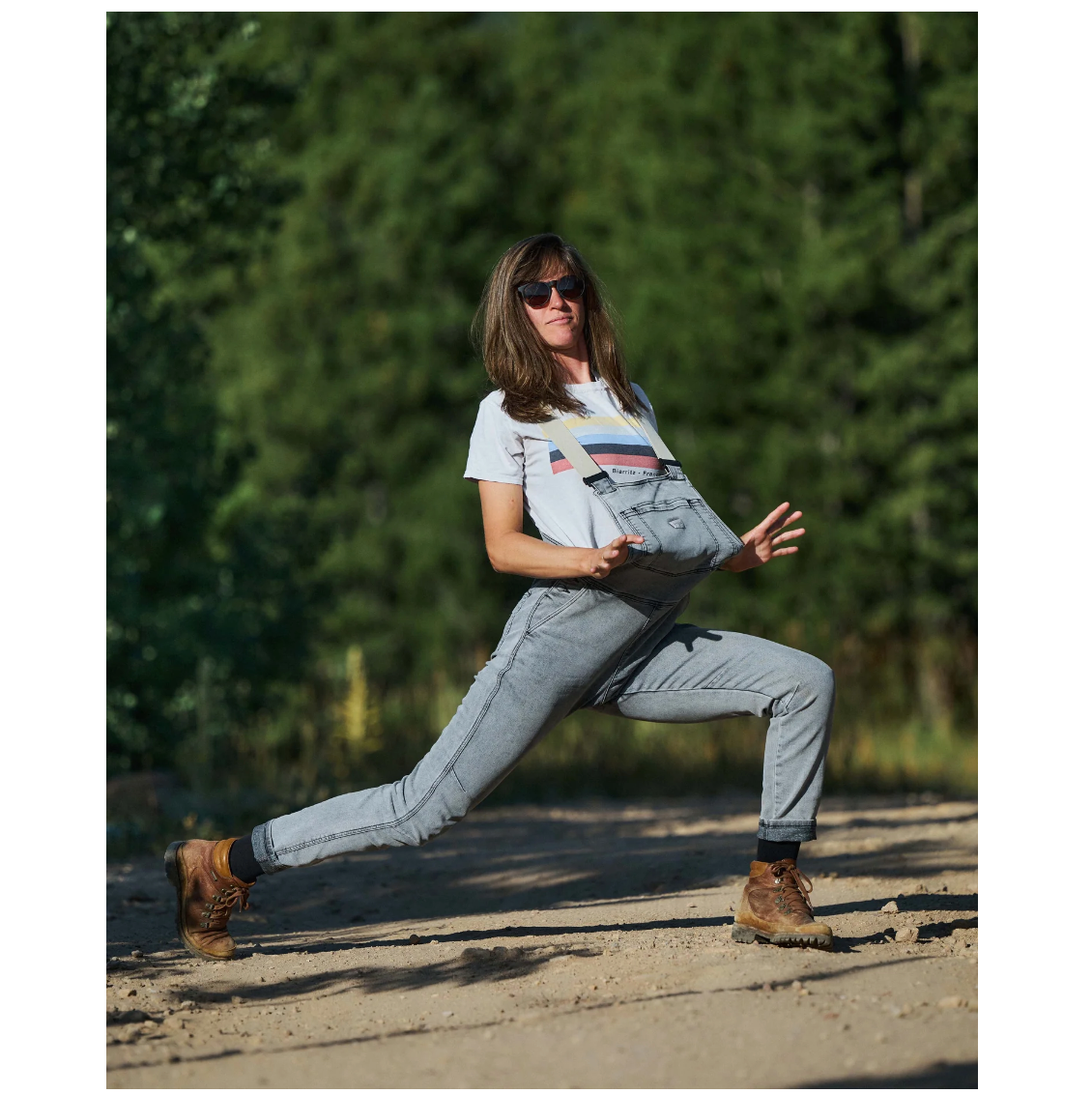 Women's White Acid Overalls