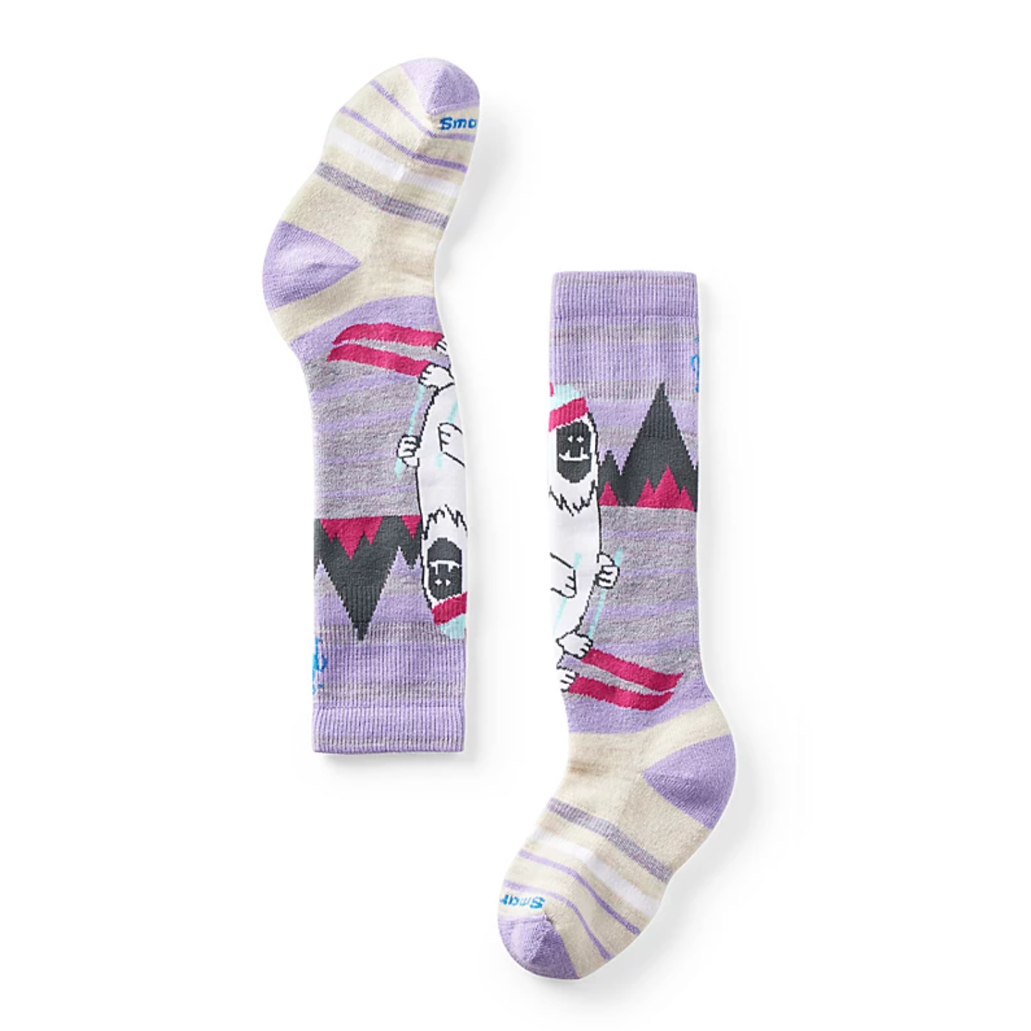 Kid's Wintersport Full Cushion Yeti Pattern Over The Calf Socks