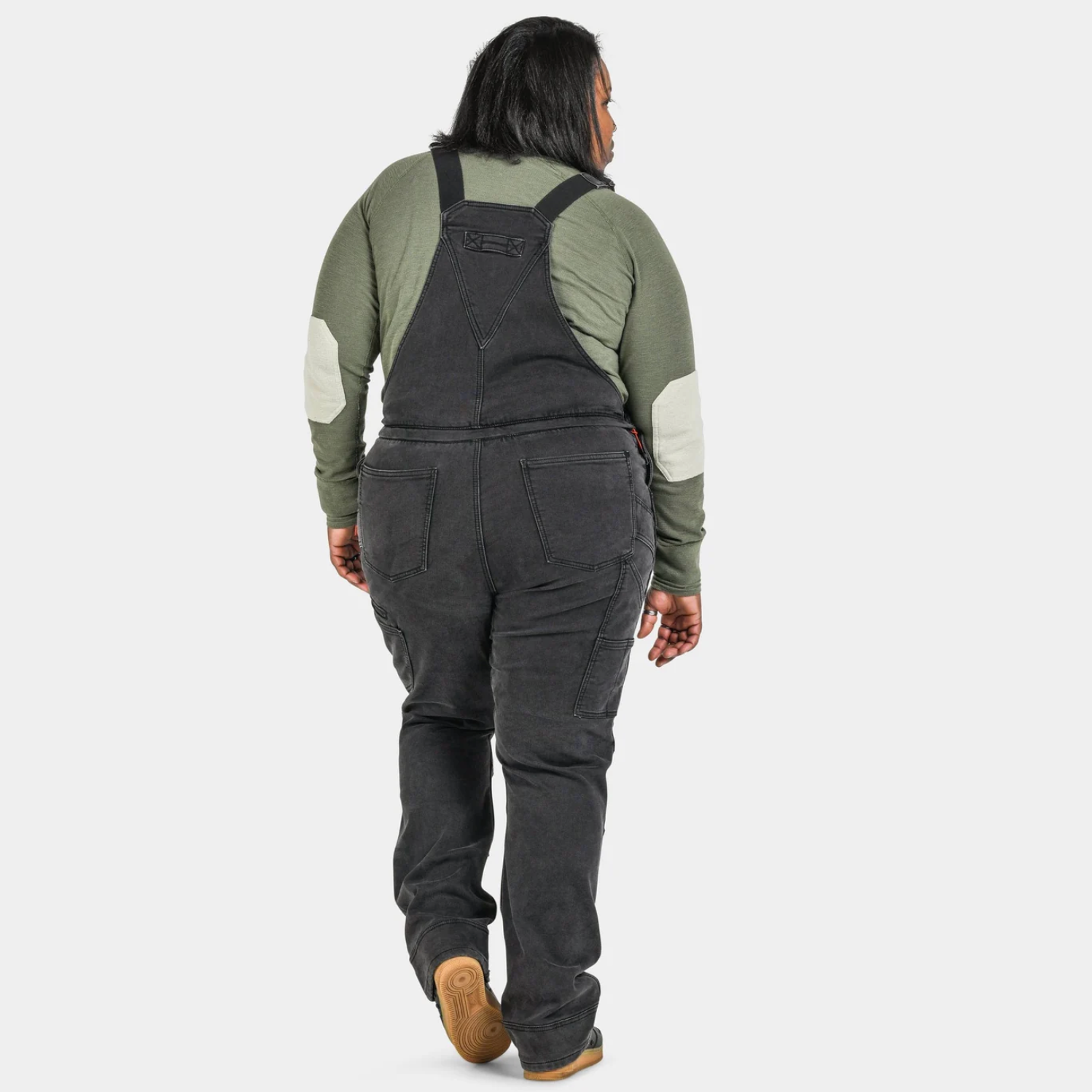 Freshley Drop Seat Overalls (Black Thermal Denim)