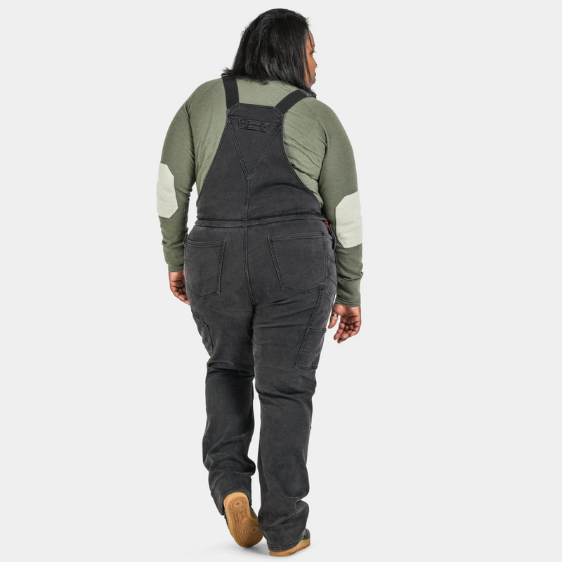 Freshley Drop Seat Overalls in Grey Stretch Thermal Denim – Dovetail  Workwear