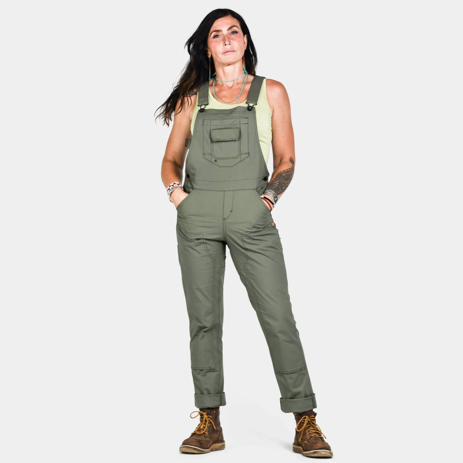 Freshley Overalls (Lichen Green Ripstop)