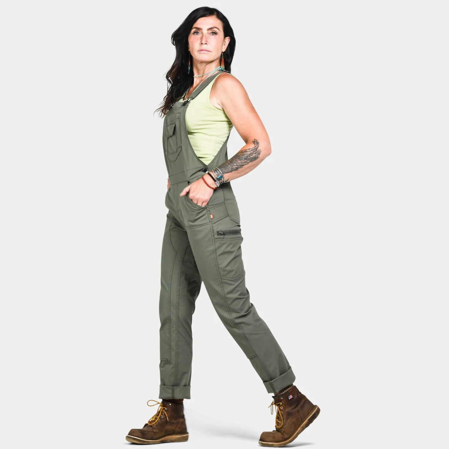 Freshley Overalls (Lichen Green Ripstop)