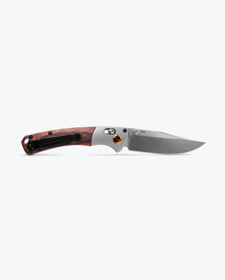 Mini Crooked River | Gray Aluminum & Wood | Clip-point