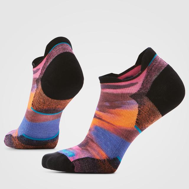Womens  Women's Run Brushed Print Low Ankle Socks Frosty Green