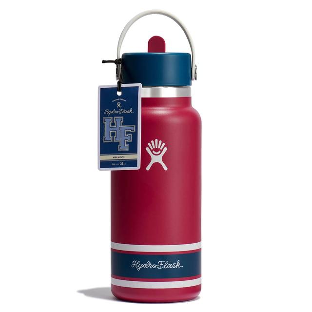 32 oz Wide Mouth with Flex Straw Cap - Campus Red