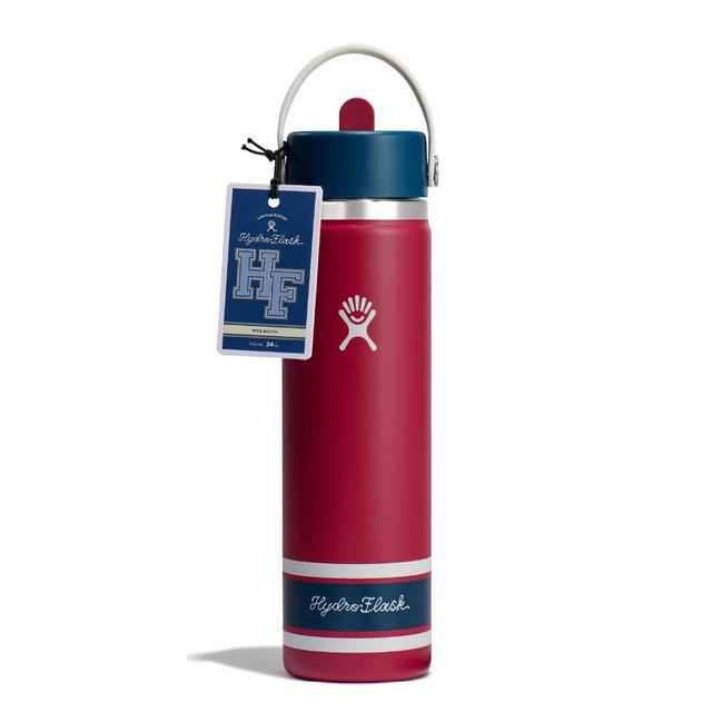24 oz Wide Mouth with Flex Straw Cap - Campus Red