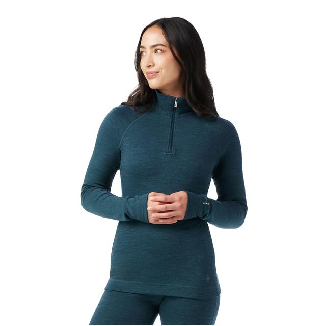 Womens Women's Classic Thermal Merino Base Layer 1/4 Zippers Top