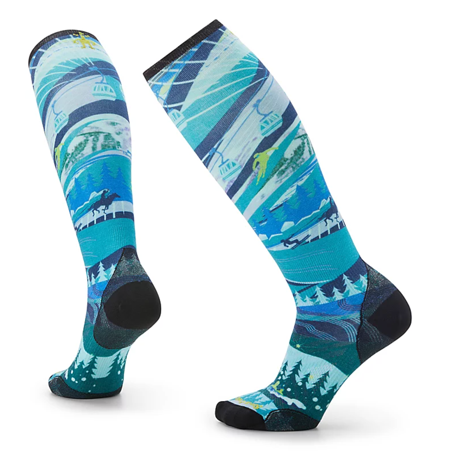 Women's Ski Zero Cushion Skication Print OTC Socks